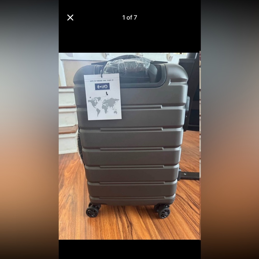 Gray Hard Shell Suitcase